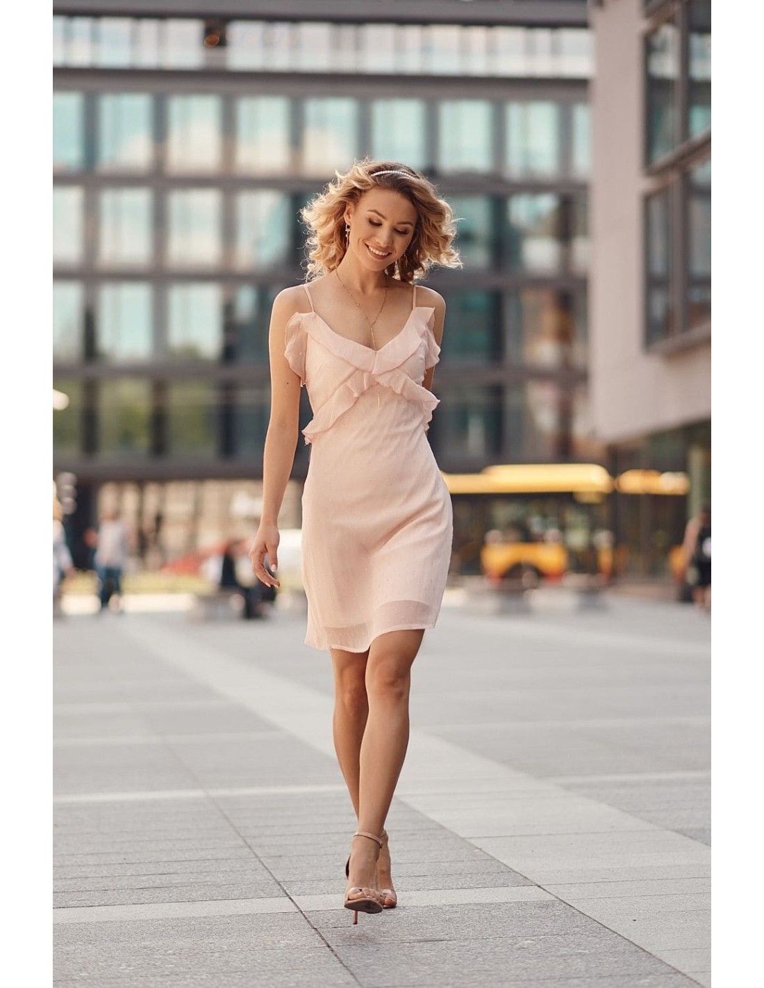 Charming powder dress with ruffles PR32120 - Online store - Boutique